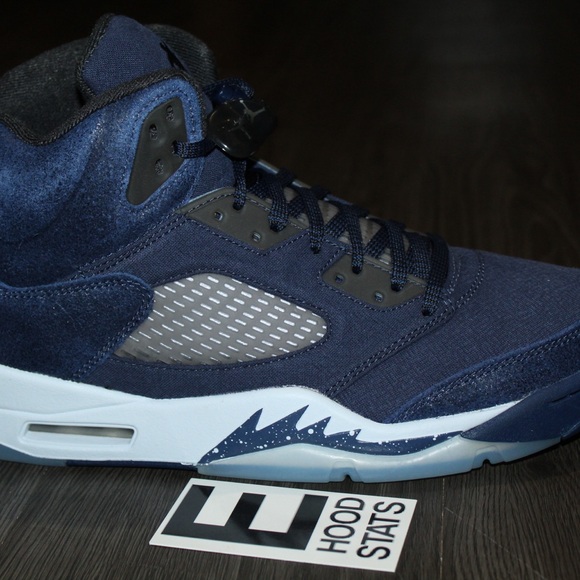 ❌S⭕️LD❌Air Jordan 5 Retro Midnight Navy Mens Size 10 Sneakers - Picture 5 of 16